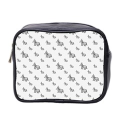 Grey Unicorn Sketchy Style Motif Drawing Pattern Mini Toiletries Bag (two Sides) by dflcprintsclothing