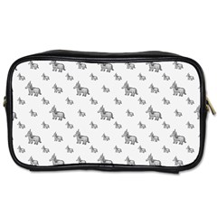 Grey Unicorn Sketchy Style Motif Drawing Pattern Toiletries Bag (two Sides) by dflcprintsclothing