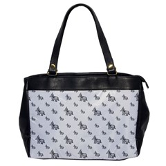 Grey Unicorn Sketchy Style Motif Drawing Pattern Oversize Office Handbag by dflcprintsclothing