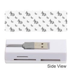 Grey Unicorn Sketchy Style Motif Drawing Pattern Memory Card Reader (stick) by dflcprintsclothing