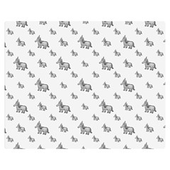 Grey Unicorn Sketchy Style Motif Drawing Pattern Double Sided Flano Blanket (medium)  by dflcprintsclothing