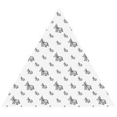 Grey Unicorn Sketchy Style Motif Drawing Pattern Wooden Puzzle Triangle by dflcprintsclothing