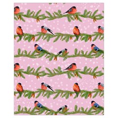 Bullfinches Sit On Branches On A Pink Background Drawstring Bag (small) by SychEva