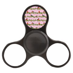 Bullfinches Sit On Branches On A Pink Background Finger Spinner by SychEva