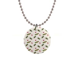 Spruce And Pine Branches 1  Button Necklace by SychEva