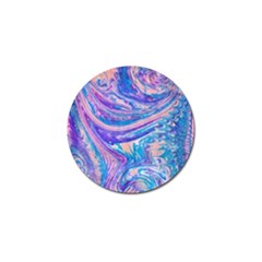 Blue Hues Feathers Golf Ball Marker by kaleidomarblingart