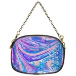 Blue hues feathers Chain Purse (Two Sides) Front