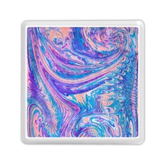 Blue Hues Feathers Memory Card Reader (square) by kaleidomarblingart