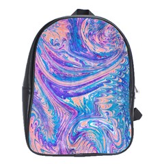 Blue Hues Feathers School Bag (xl)