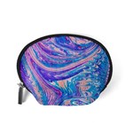 Blue hues feathers Accessory Pouch (Small) Back