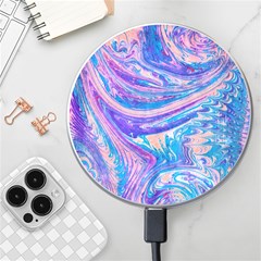 Blue Hues Feathers Wireless Charger