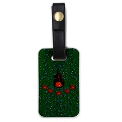 Halloween Pumkin Lady In The Rain Luggage Tag (one Side) by pepitasart