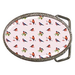 Bullfinches Sit On Branches Belt Buckles by SychEva