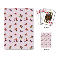 Bullfinches Sit On Branches Playing Cards Single Design (rectangle) by SychEva