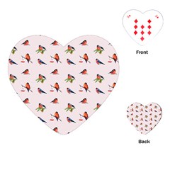 Bullfinches Sit On Branches Playing Cards Single Design (Heart)