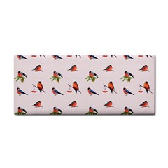 Bullfinches Sit On Branches Hand Towel