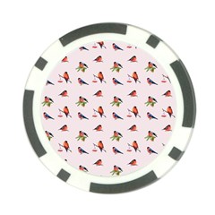 Bullfinches Sit On Branches Poker Chip Card Guard (10 Pack) by SychEva