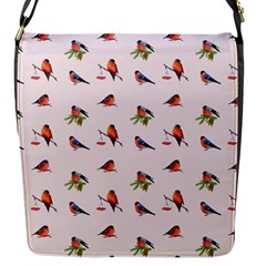 Bullfinches Sit On Branches Flap Closure Messenger Bag (s) by SychEva