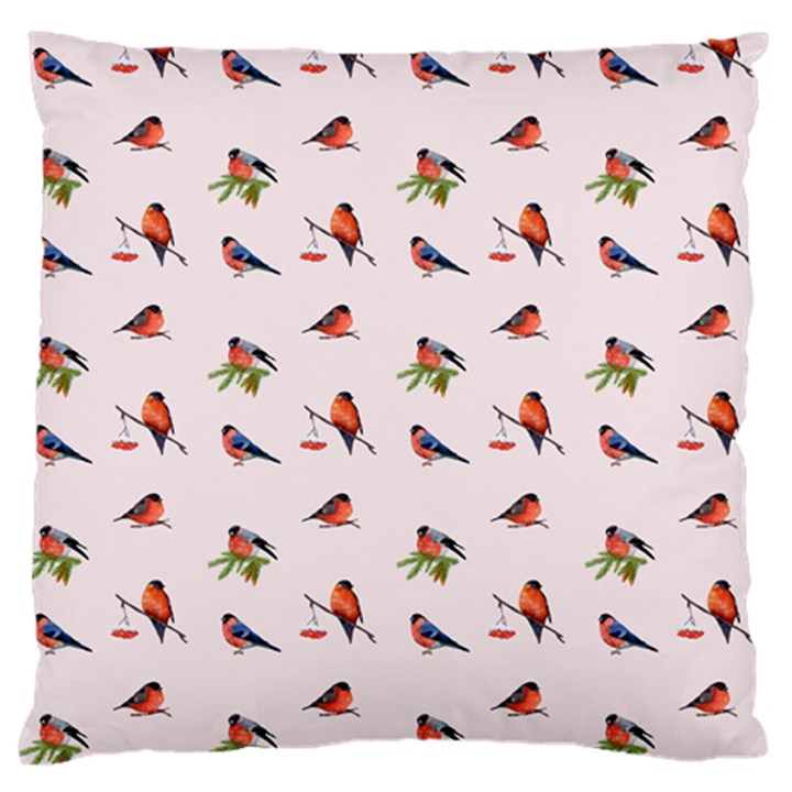 Bullfinches Sit On Branches Standard Flano Cushion Case (Two Sides)