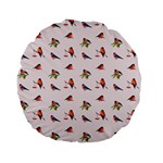 Bullfinches Sit On Branches Standard 15  Premium Flano Round Cushions Front