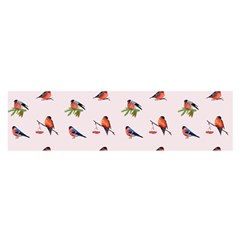 Bullfinches Sit On Branches Satin Scarf (oblong) by SychEva