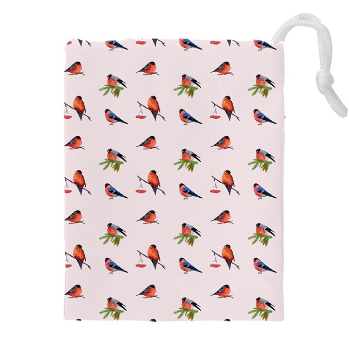 Bullfinches Sit On Branches Drawstring Pouch (4XL)