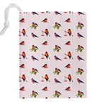 Bullfinches Sit On Branches Drawstring Pouch (4XL) Back