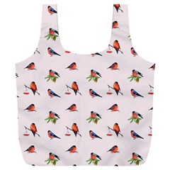 Bullfinches Sit On Branches Full Print Recycle Bag (xxl) by SychEva