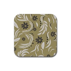 Folk Flowers Pattern Floral Surface Design Seamless Pattern Rubber Coaster (square) by Eskimos