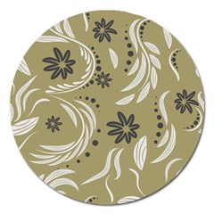 Folk Flowers Pattern Floral Surface Design Seamless Pattern Magnet 5  (round) by Eskimos