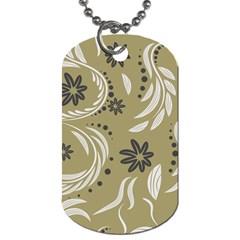 Folk Flowers Pattern Floral Surface Design Seamless Pattern Dog Tag (one Side) by Eskimos