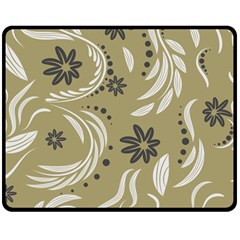 Folk Flowers Pattern Floral Surface Design Seamless Pattern Double Sided Fleece Blanket (medium)  by Eskimos