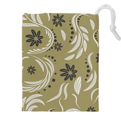 Folk Flowers Pattern Floral Surface Design Seamless Pattern Drawstring Pouch (4xl) by Eskimos