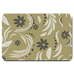 Folk Flowers Pattern Floral Surface Design Seamless Pattern Large Doormat  by Eskimos