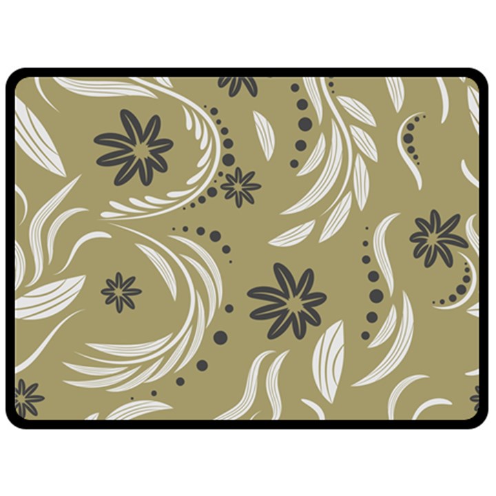 Folk flowers pattern Floral surface design Seamless pattern Double Sided Fleece Blanket (Large) 