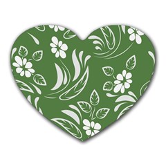 Folk Flowers Pattern Floral Surface Design Seamless Pattern Heart Mousepads by Eskimos