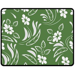 Folk Flowers Pattern Floral Surface Design Seamless Pattern Double Sided Fleece Blanket (medium)  by Eskimos