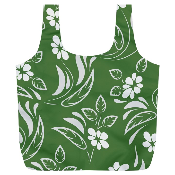 Folk flowers pattern Floral surface design Seamless pattern Full Print Recycle Bag (XL)