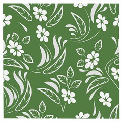 Folk Flowers Pattern Floral Surface Design Seamless Pattern Wooden Puzzle Square by Eskimos