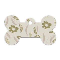 Folk Flowers Pattern Floral Surface Design Seamless Pattern Dog Tag Bone (two Sides) by Eskimos