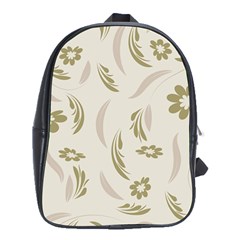 Folk Flowers Pattern Floral Surface Design Seamless Pattern School Bag (xl) by Eskimos