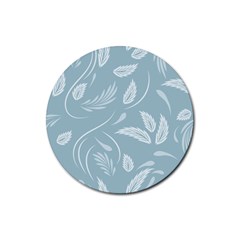 Folk Flowers Pattern Floral Surface Design Seamless Pattern Rubber Coaster (round) by Eskimos