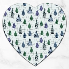 Coniferous Forest Jigsaw Puzzle (heart) by SychEva