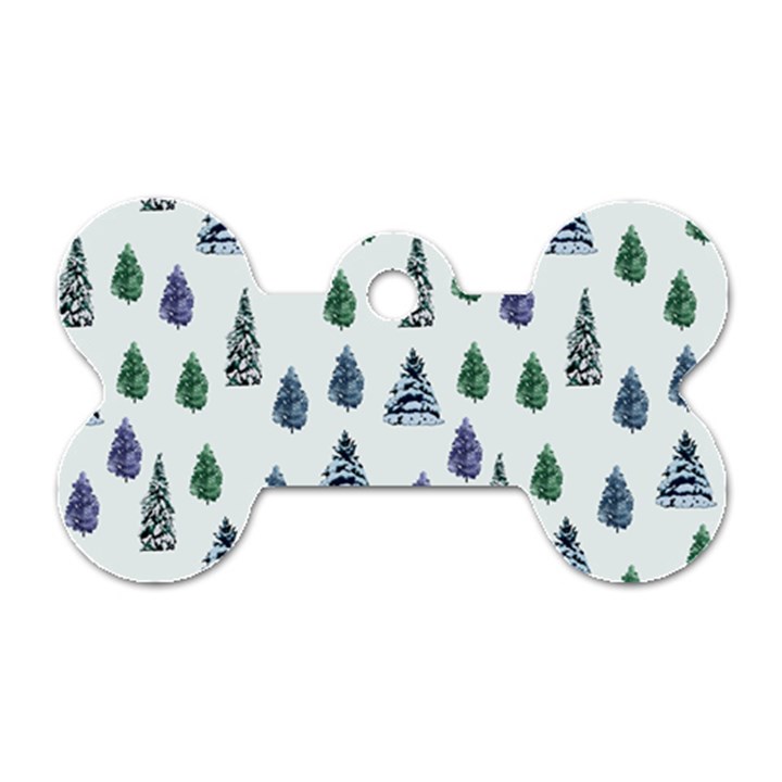 Coniferous Forest Dog Tag Bone (Two Sides)