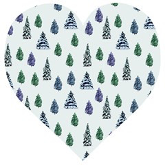 Coniferous Forest Wooden Puzzle Heart by SychEva