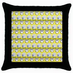 Cartoon Pattern Throw Pillow Case (black) by Sparkle