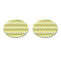 Cartoon Pattern Cufflinks (oval)