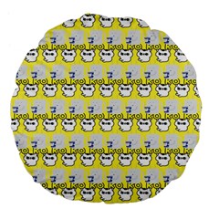 Cartoon Pattern Large 18  Premium Flano Round Cushions by Sparkle