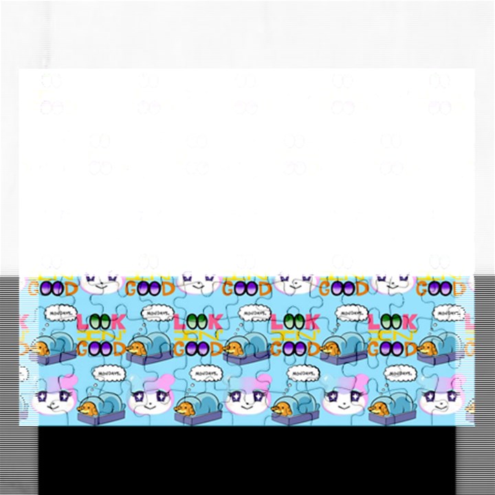 Look Cat Rectangular Jigsaw Puzzl