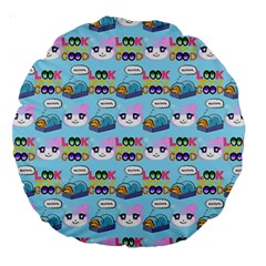 Look Cat Large 18  Premium Round Cushions